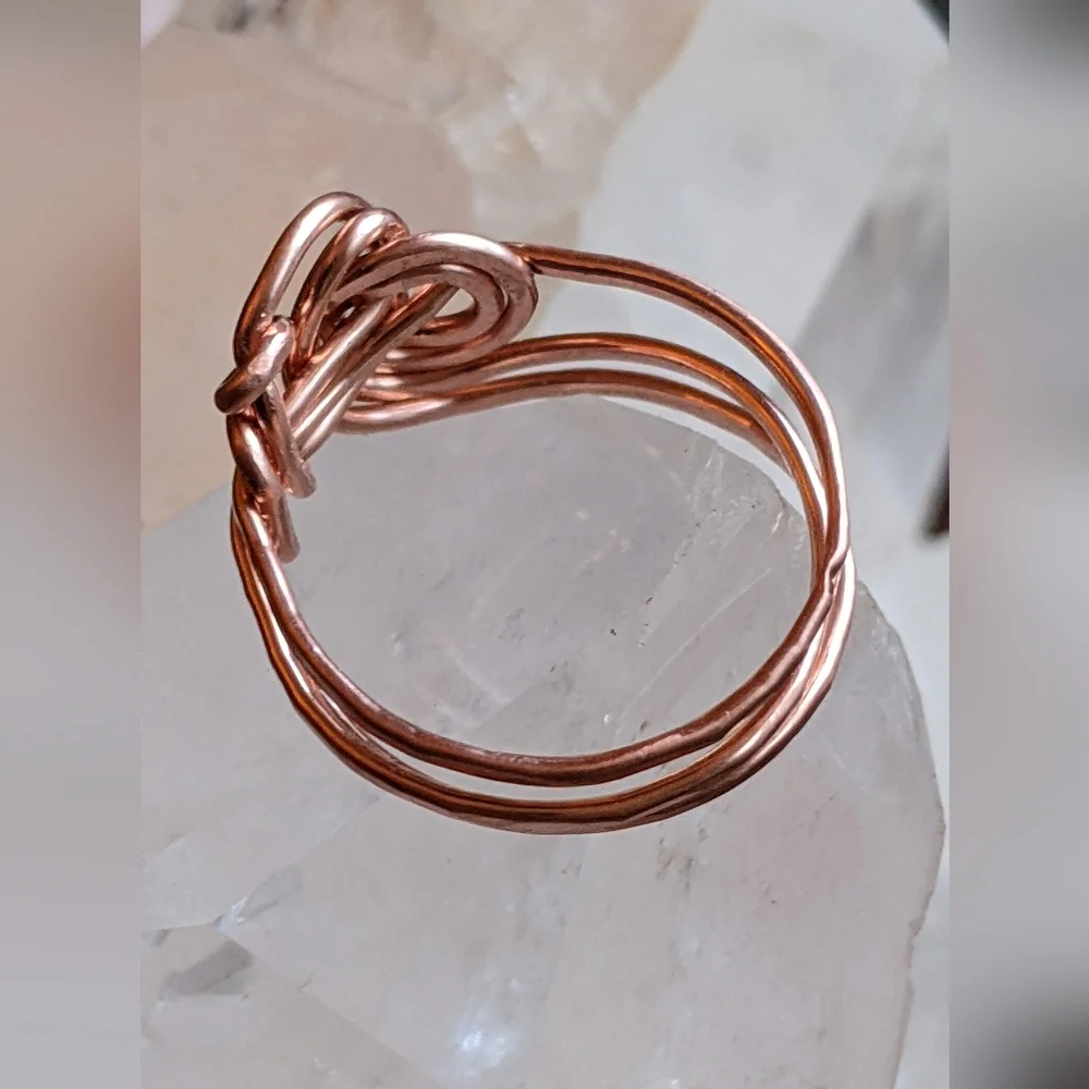 Celtic Copper Ring-Viking Knot-Artisan Crafted-Unisex - Picture 3 of 7